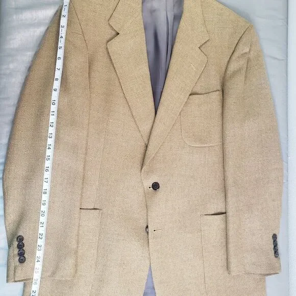 Vtg Aquascutum Regent 100 Blazer Sport Coat Jacket Men's 42L Union Made 2 Button